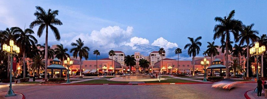 Eddie Stephens' favorite outdoor venue; Mizner Park in Boca Raton.