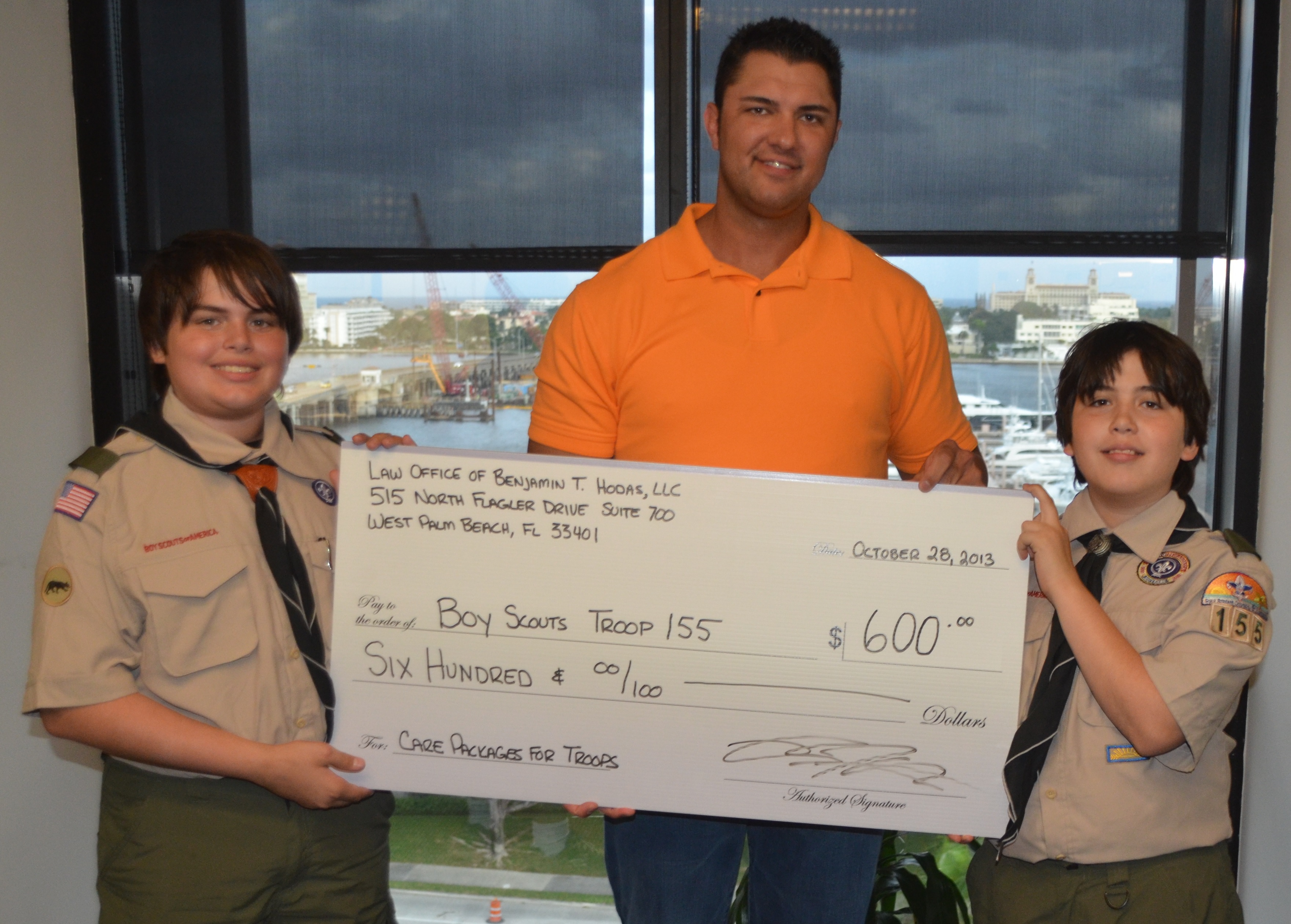 Attorney Ben Hodas and the Scouts of Troop 155