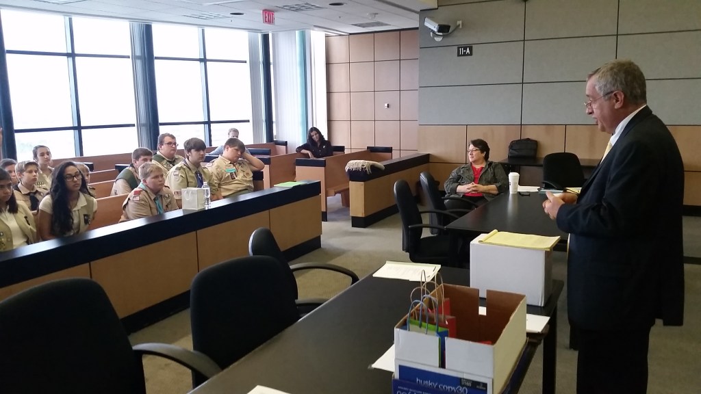 Magistrate Thomas Baker discussed the difference between civil and criminal law.